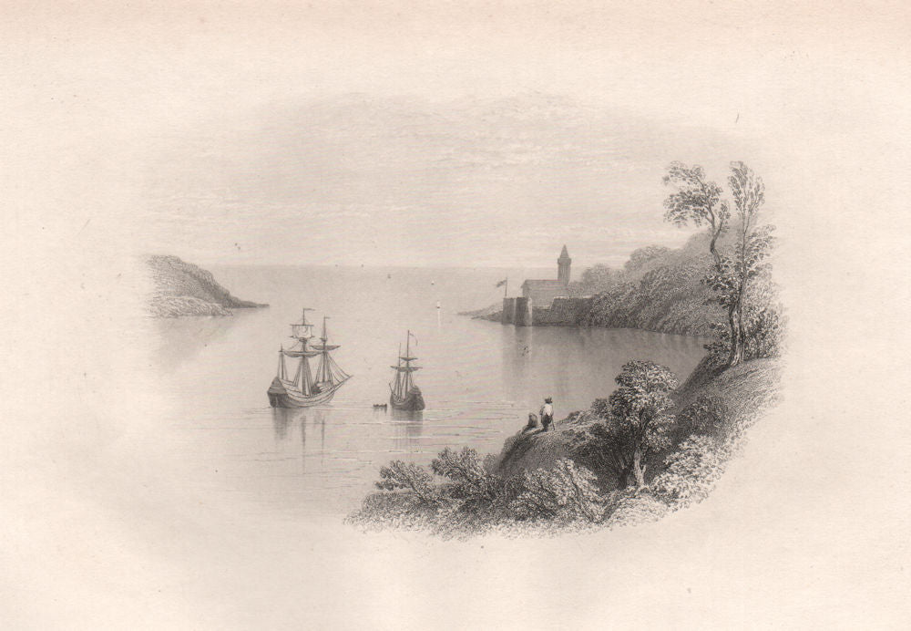 The MAYFLOWER & Speedwell in Dartmouth Harbour, Devon. Pilgrim fathers 1854